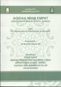 Image of Aqidah imam empat ( Abu Hanifah, Malik, Syafi'i, Ahmad )
