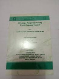 Image of Beberapa Pelajaran Penting Untuk Segenap Ummat